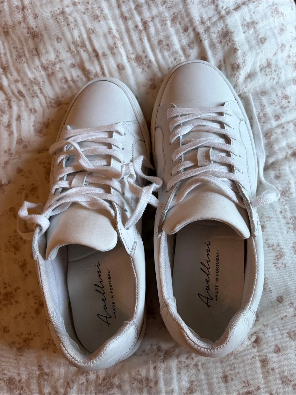 Avellini Women's White Leather Athletic Sneakers